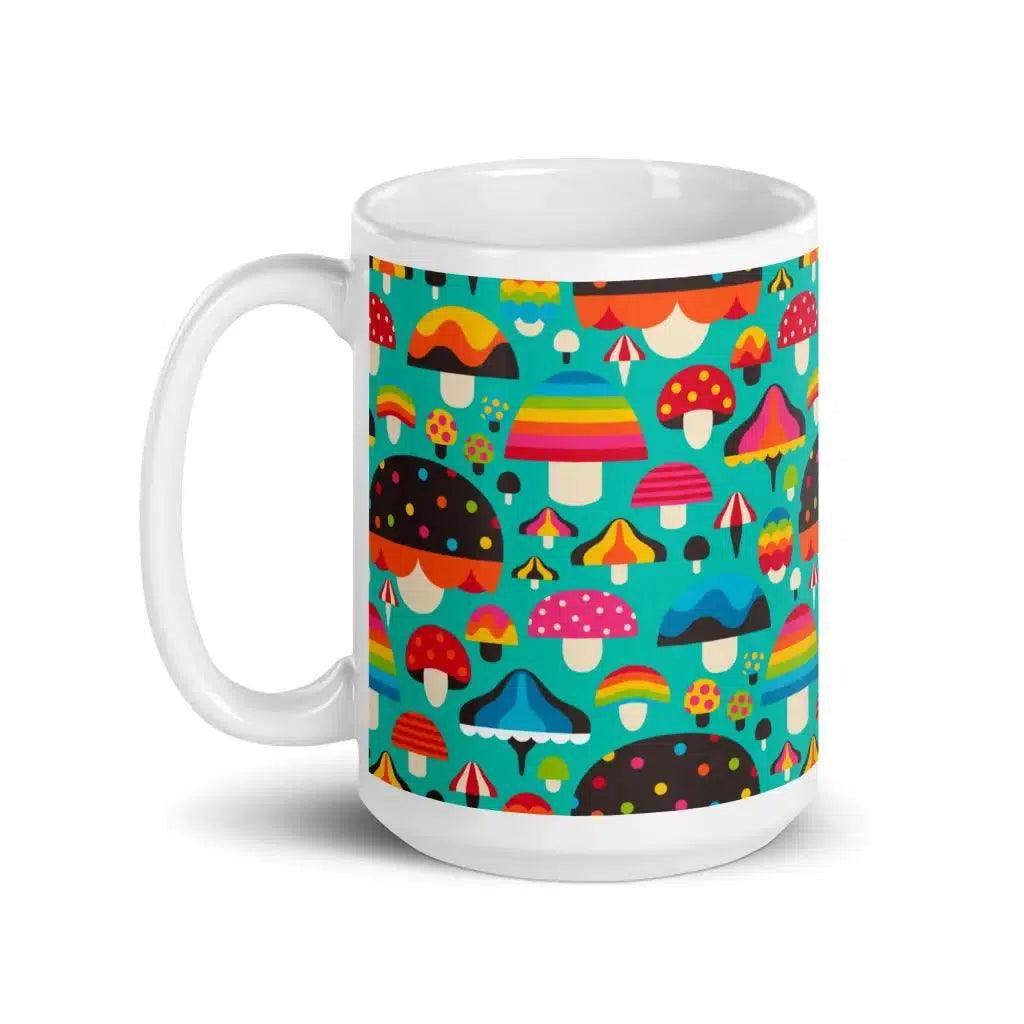 MUSHROOM MANIA mint - Ceramic Mug - SHALMIAK