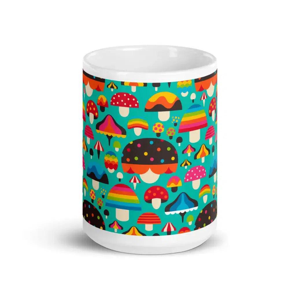 MUSHROOM MANIA mint - Ceramic Mug - SHALMIAK