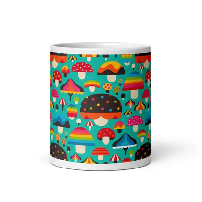 MUSHROOM MANIA mint - Ceramic Mug - SHALMIAK