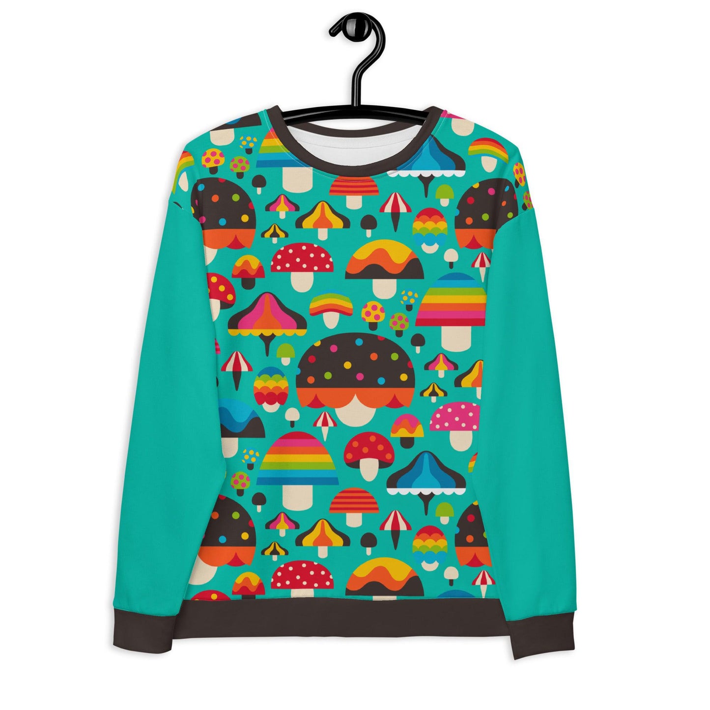 MUSHROOM MANIA mint - Unisex Sweatshirt  (recycled) - SHALMIAK