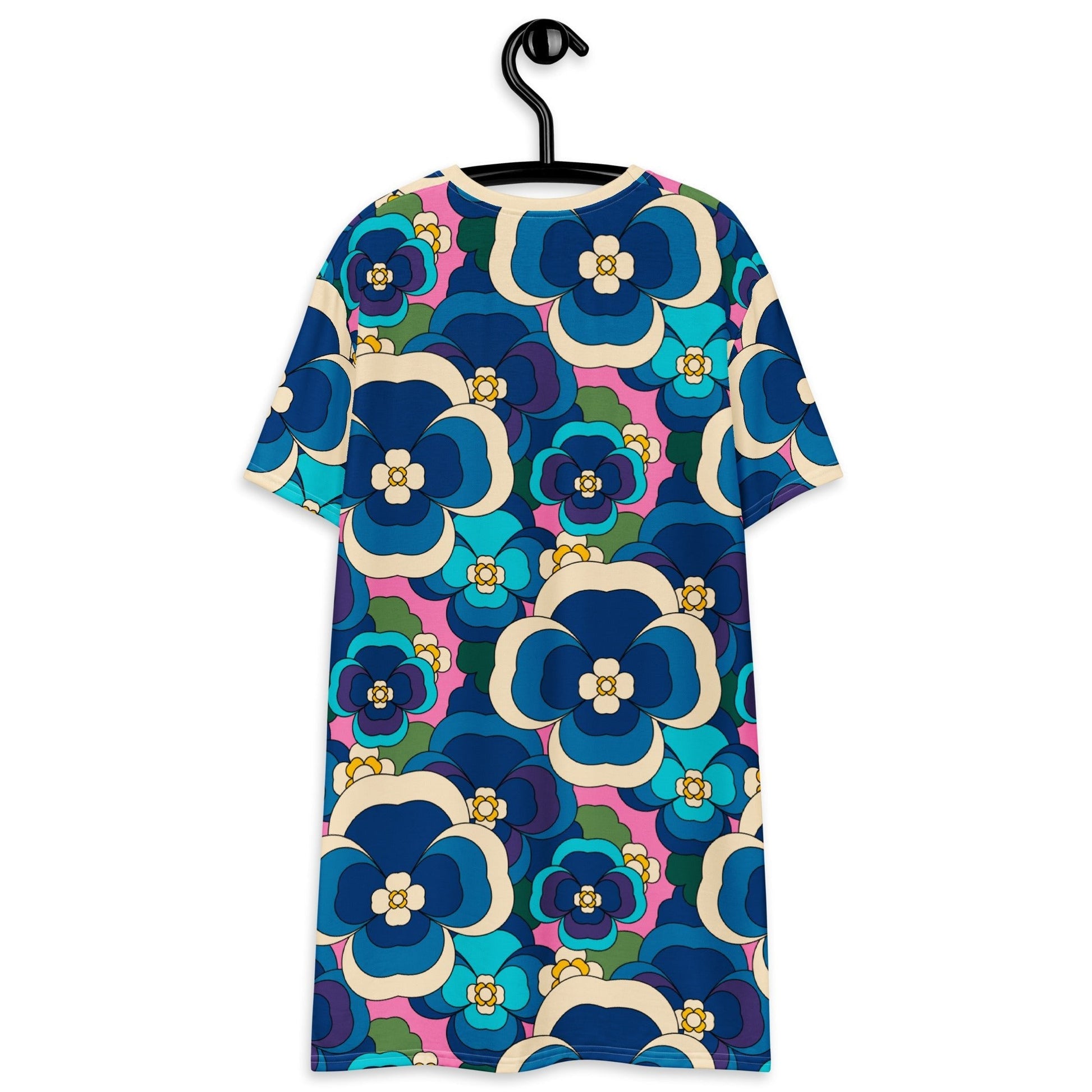 PANSY FANTASY blue pink - T-shirt dress - SHALMIAK