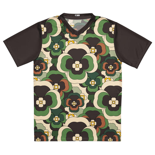 PANSY FANTASY green - Recycled unisex sports jersey - SHALMIAK