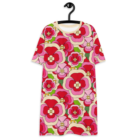 PANSY FANTASY pink - T-shirt dress - SHALMIAK