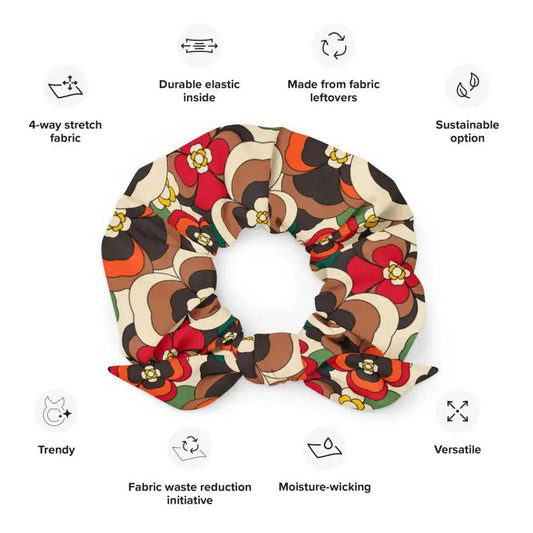 PANSY FANTASY retro - Recycled Scrunchie - SHALMIAK