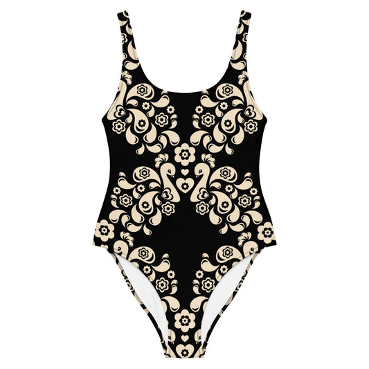 PEACOCK LOVE black - One-Piece Swimsuit - SHALMIAK