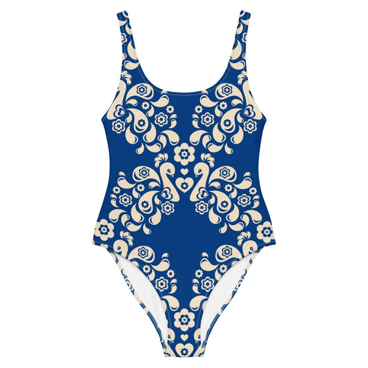 PEACOCK LOVE blue - One-Piece Swimsuit - SHALMIAK