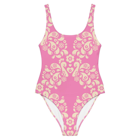 PEACOCK LOVE pink - One-Piece Swimsuit - SHALMIAK