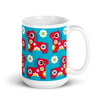 PONY BLOOM turquoise - Ceramic Mug - SHALMIAK