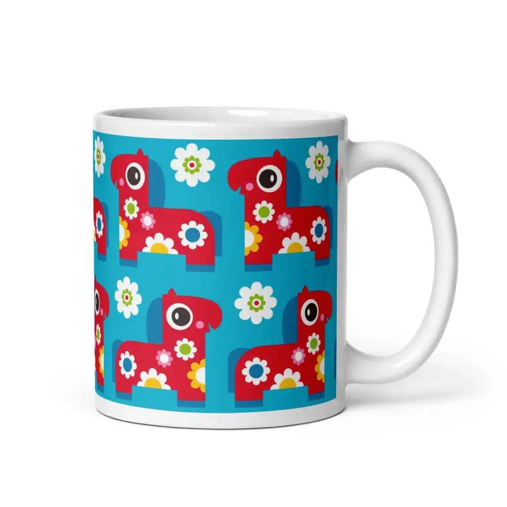 PONY BLOOM turquoise - Ceramic Mug - SHALMIAK