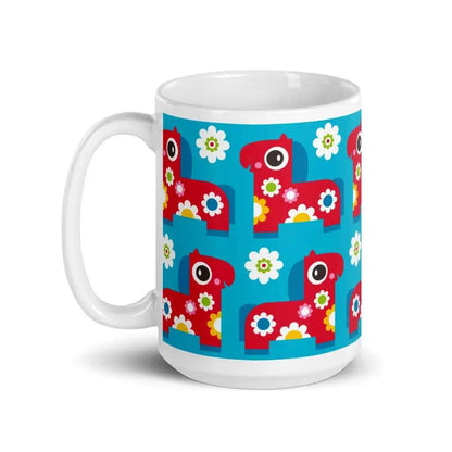 PONY BLOOM turquoise - Ceramic Mug - SHALMIAK