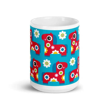 PONY BLOOM turquoise - Ceramic Mug - SHALMIAK