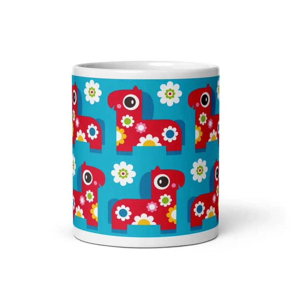 PONY BLOOM turquoise - Ceramic Mug - SHALMIAK