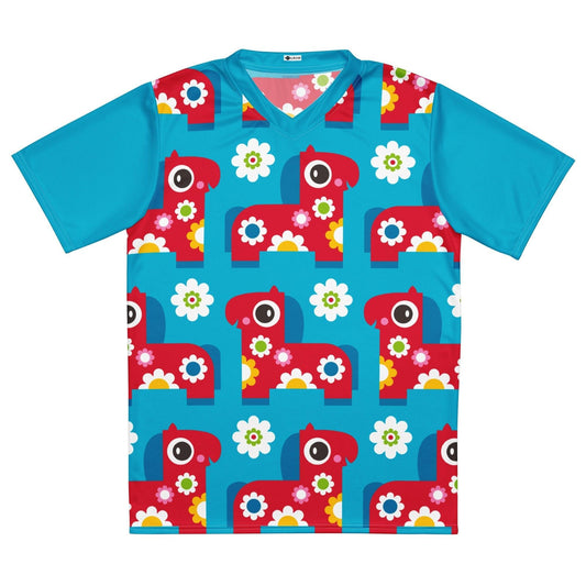 PONY BLOOM turquoise - Recycled unisex sports jersey - SHALMIAK