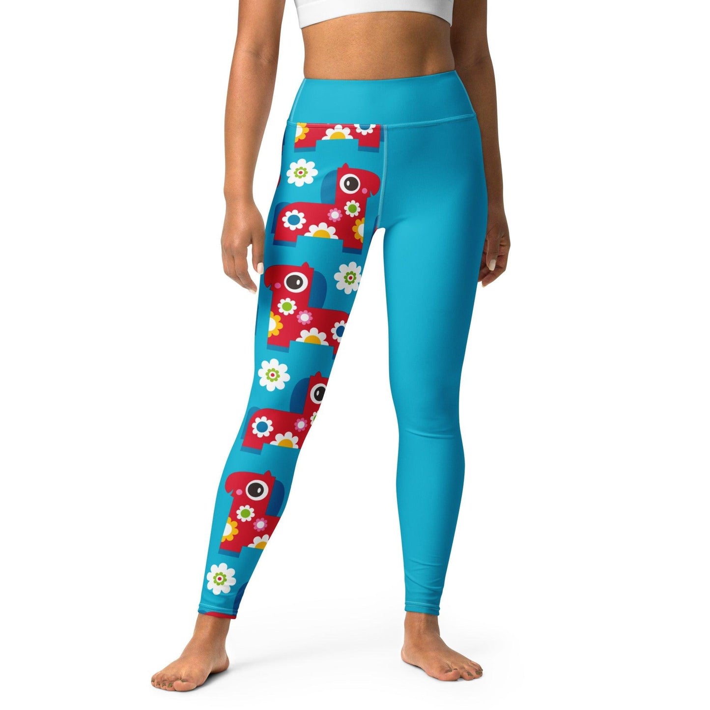 PONY BLOOM turquoise - Yoga Leggings - SHALMIAK