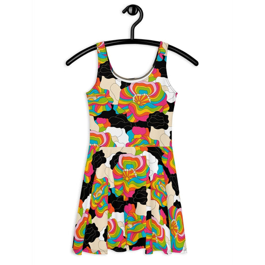 RAINBOW POPPY - Skater Dress - SHALMIAK