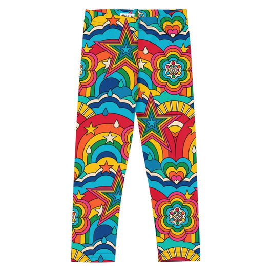 RAINBOW RAVE -2- Kid's Leggings - SHALMIAK