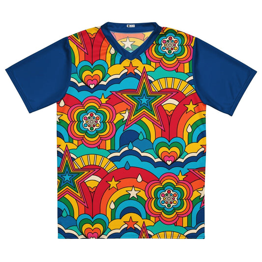 RAINBOW RAVE - Recycled unisex sports jersey - SHALMIAK