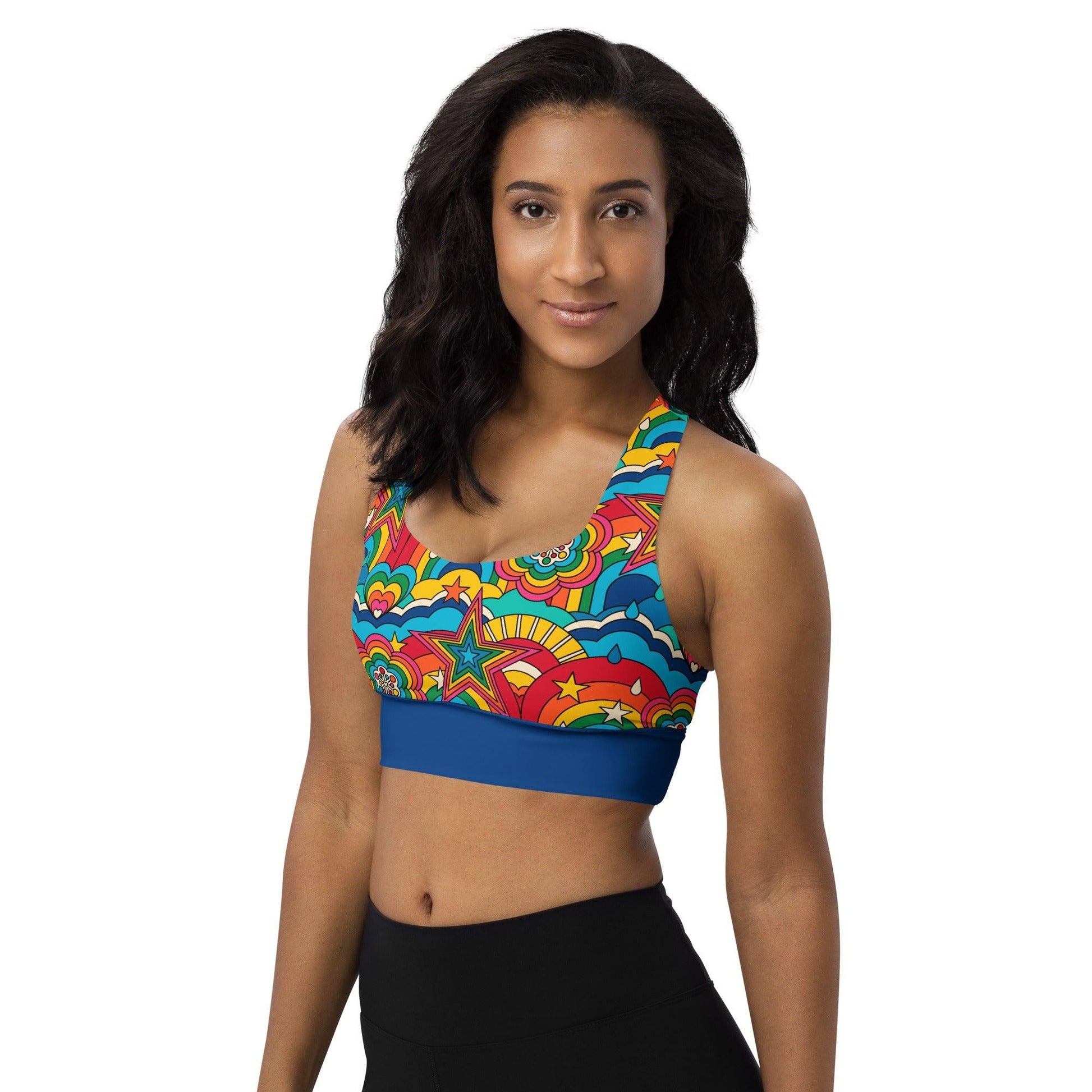 Sports Bra (recycled) - RAINBOW RAVE - SHALMIAK