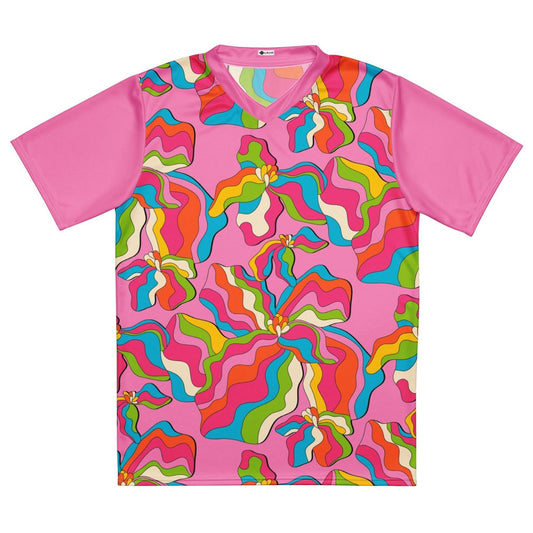 SASSY IRIS pink - Recycled unisex sports jersey - SHALMIAK