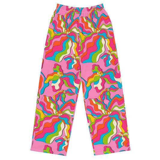 SASSY IRIS pink - Unisex wide-leg pants - SHALMIAK