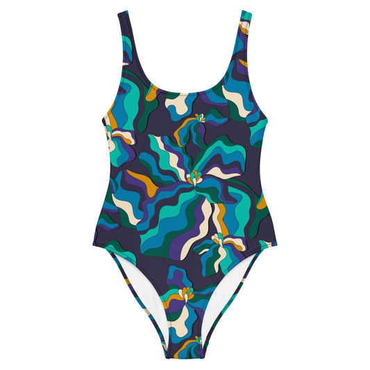 SASSY IRIS purple - One-Piece Swimsuit - SHALMIAK