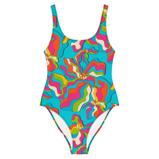 SASSY IRIS turquoise - One-Piece Swimsuit - SHALMIAK