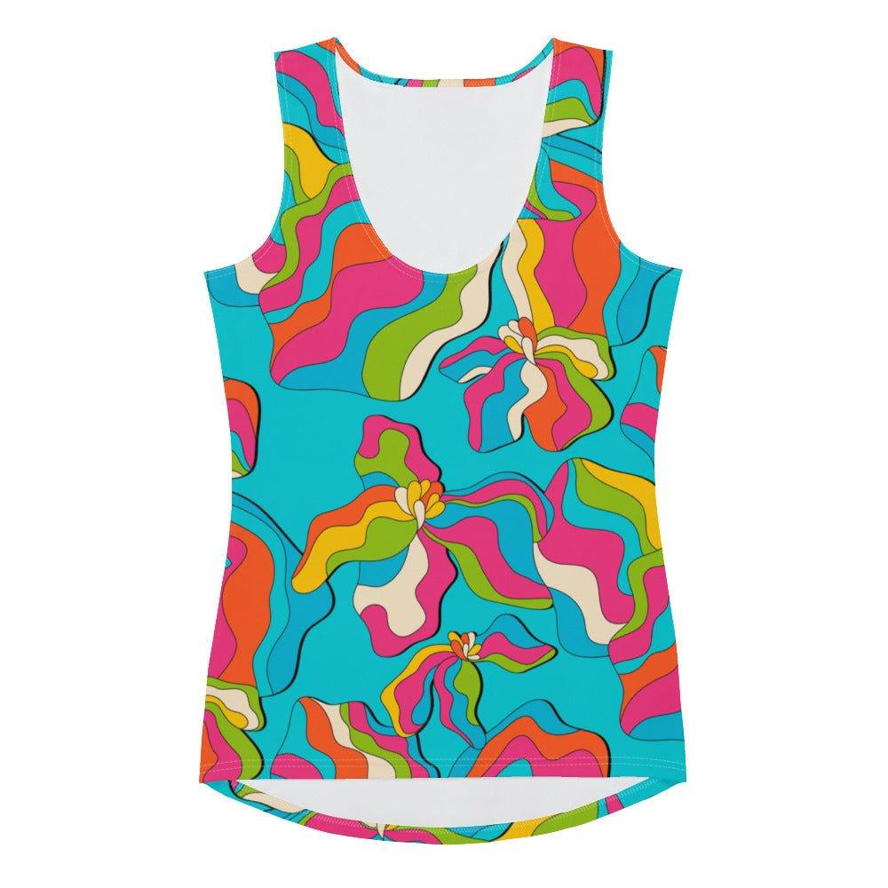 SASSY IRIS turquoise - Tank Top - SHALMIAK