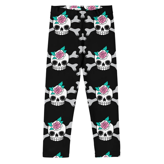 SKULLROSE black -2- Kid's Leggings - SHALMIAK