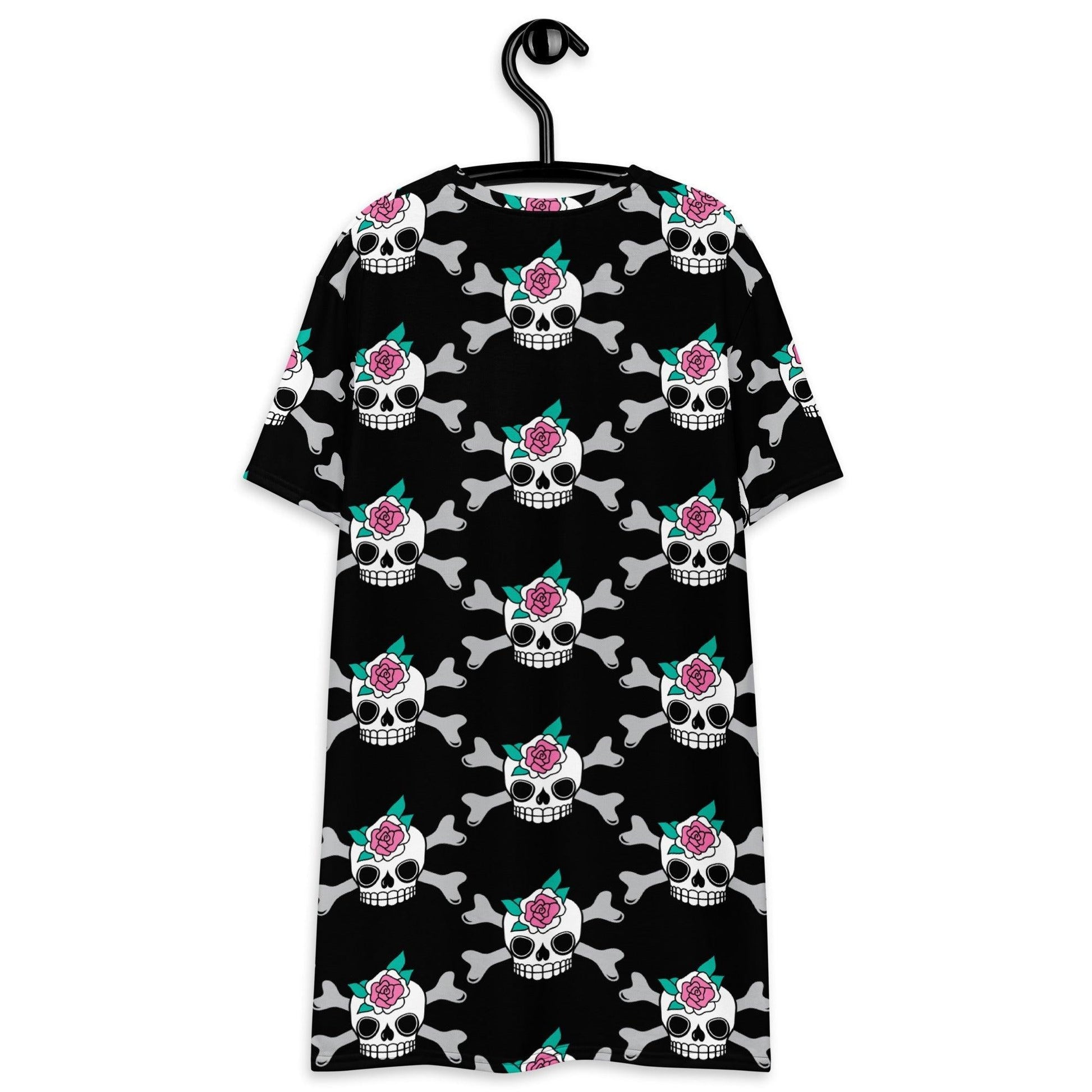 SKULLROSE black - T-shirt dress - SHALMIAK