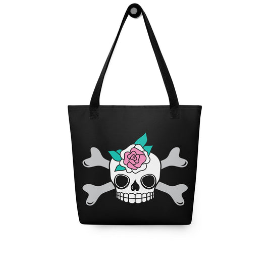 SKULLROSE black - Tote bag - SHALMIAK