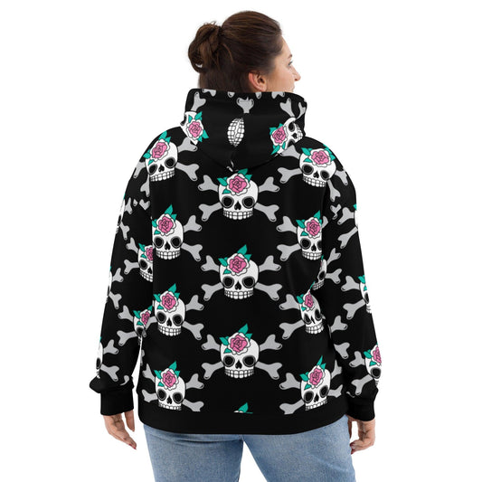 SKULLROSE black - Unisex Hoodie (recycled) - SHALMIAK