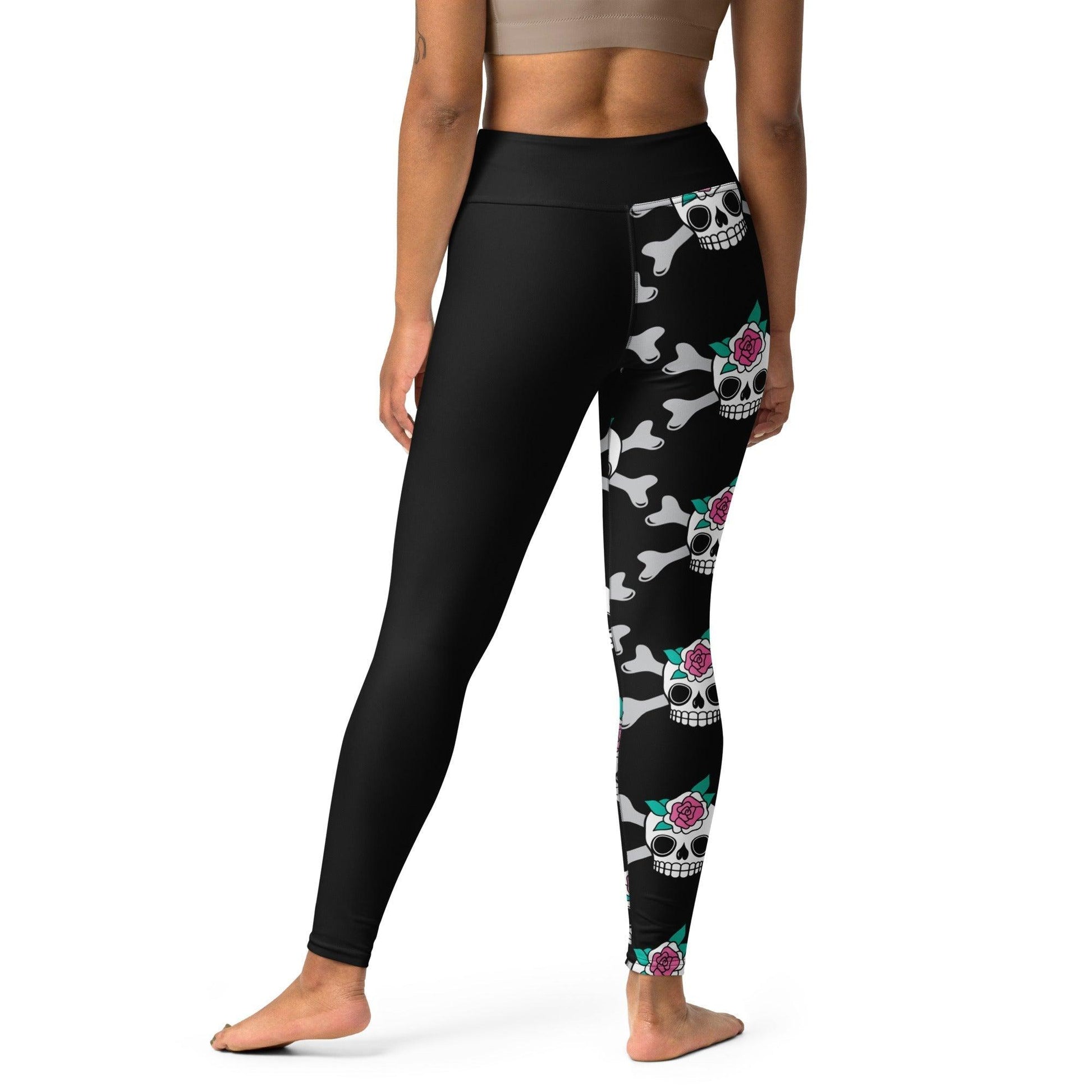 SKULLROSE black - Yoga Leggings - SHALMIAK