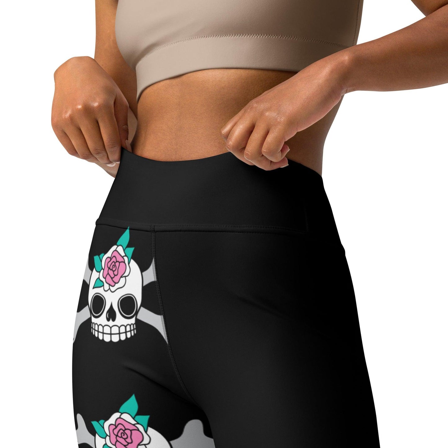 SKULLROSE black - Yoga Leggings - SHALMIAK