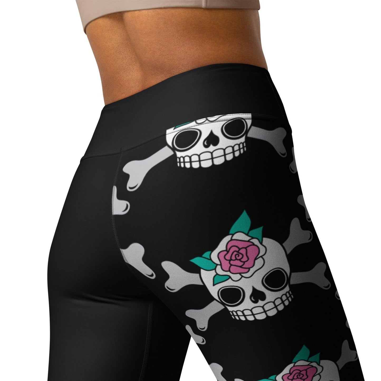 SKULLROSE black - Yoga Leggings - SHALMIAK