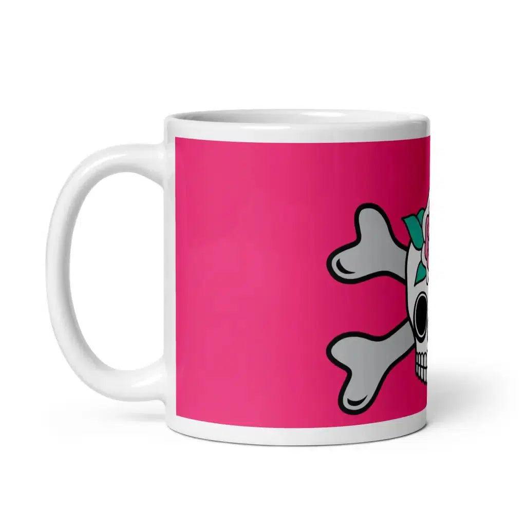 SKULLROSE pink - Ceramic Mug - SHALMIAK