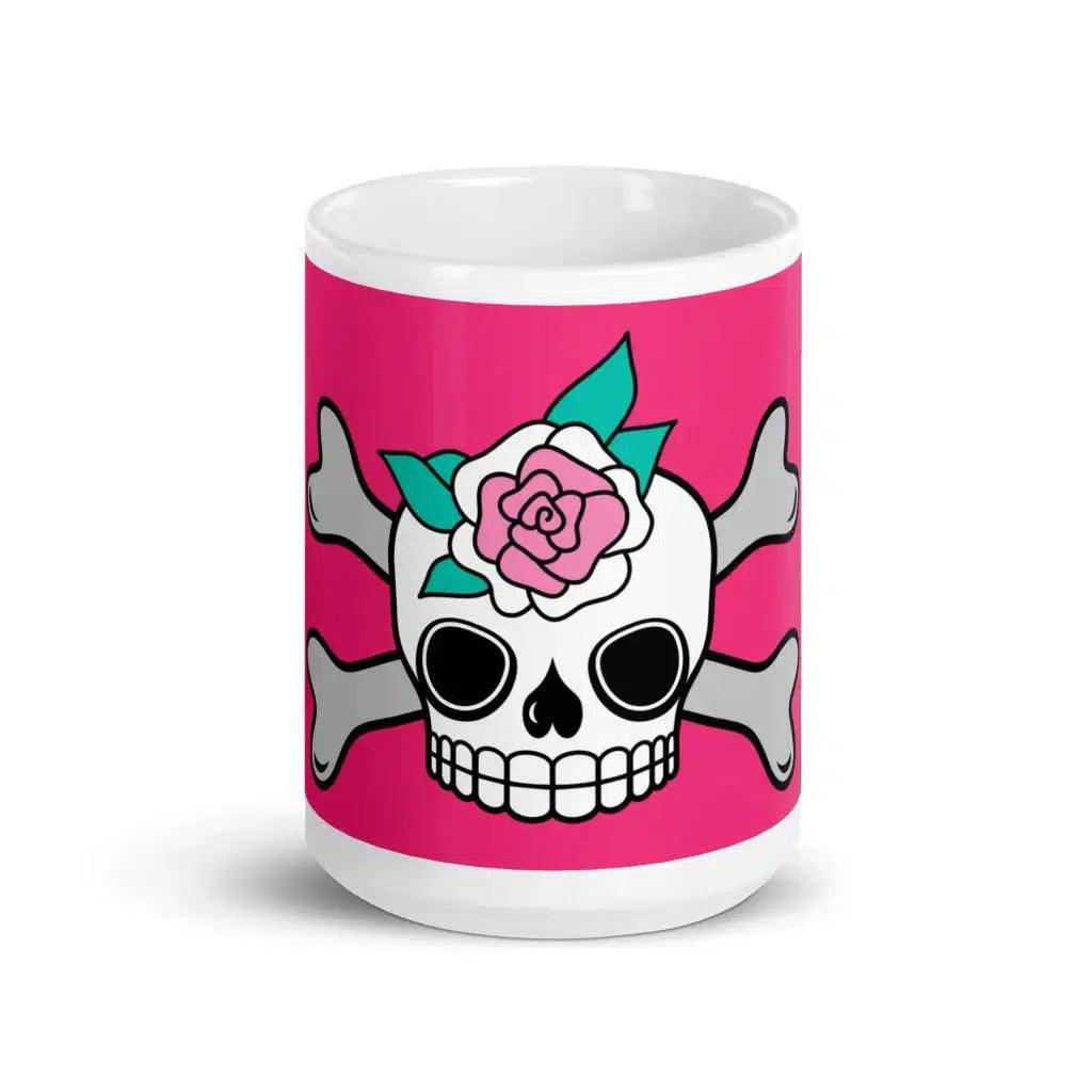 SKULLROSE pink - Ceramic Mug - SHALMIAK