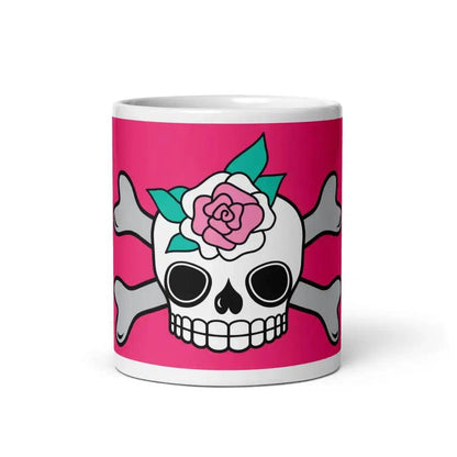 SKULLROSE pink - Ceramic Mug - SHALMIAK