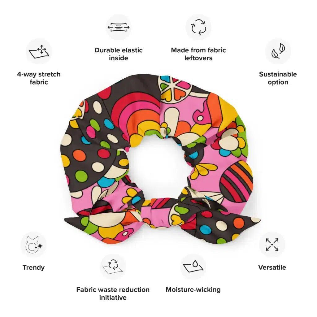 SWEET FREAK pink - Recycled Scrunchie - SHALMIAK