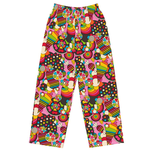 SWEET FREAK pink - Unisex wide-leg pants - SHALMIAK