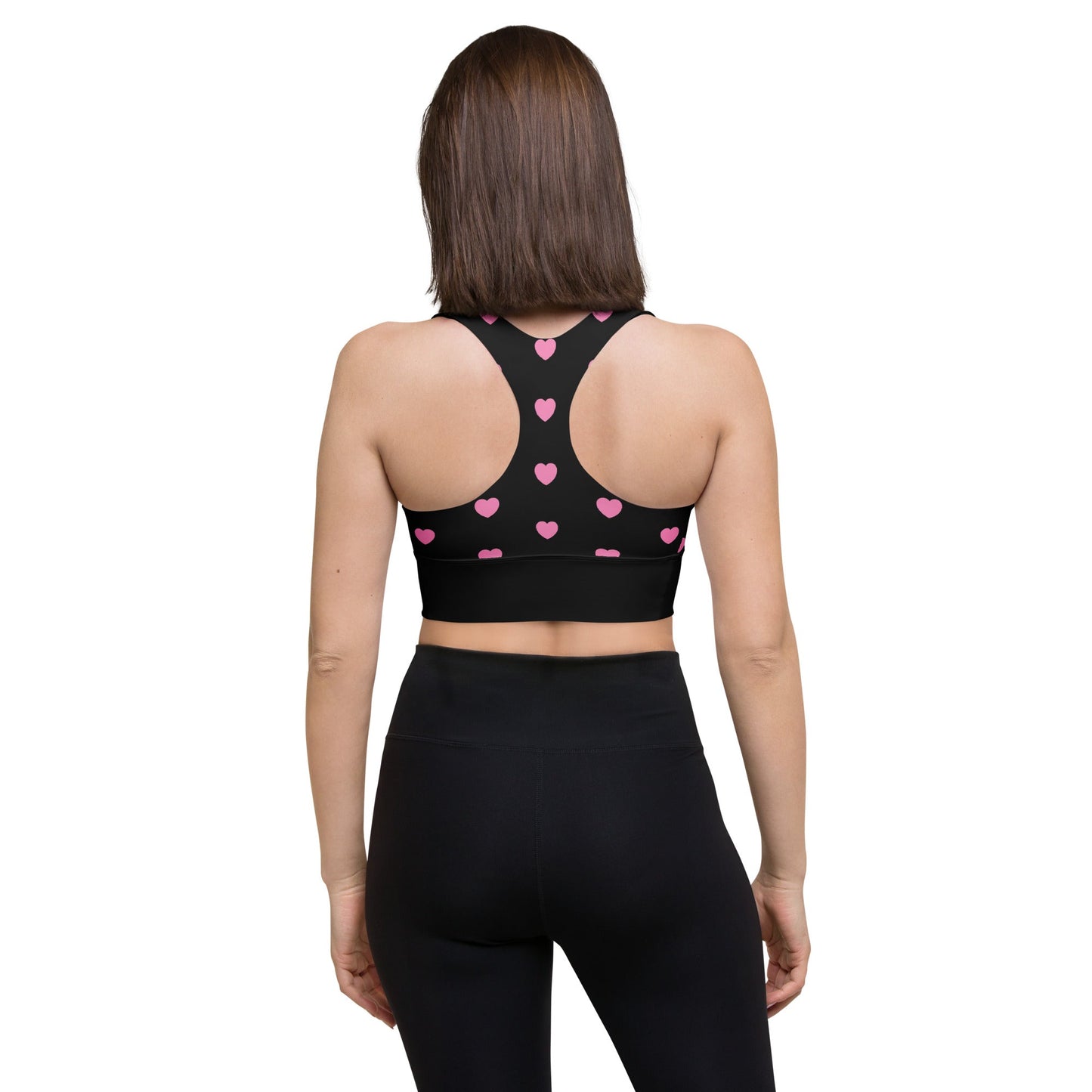 Sports Bra (recycled) - HERTTAHOUND HEARTS pink - SHALMIAK