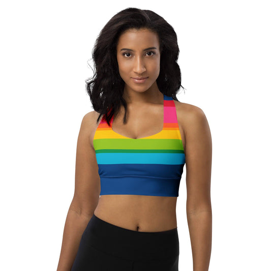 Sports Bra (recycled) - RAINBOW STRIPE - SHALMIAK