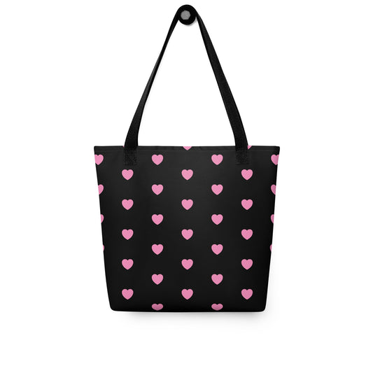 TOTE BAG - HERTTAHOUND HEARTS pink - SHALMIAK