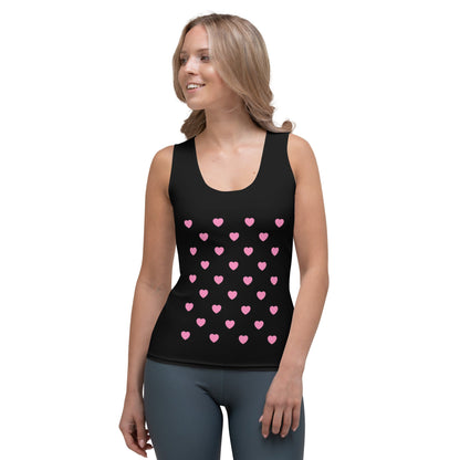 Tank Top - HERTTAHOUND HEARTS pink - SHALMIAK