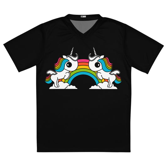 UNIQUE black - just unicorns - Recycled unisex sports jersey - SHALMIAK