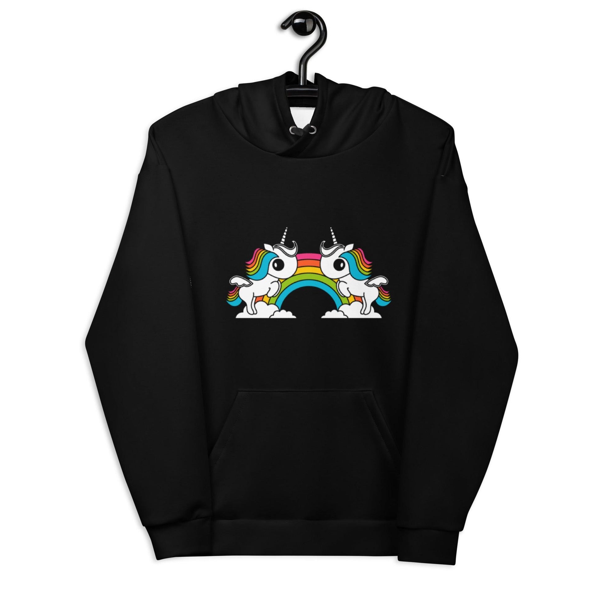 UNIQUE black (just unicorns) - Unisex Hoodie (recycled) - SHALMIAK