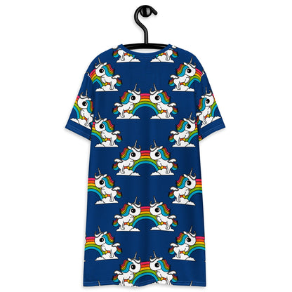 UNIQUE blue - T-shirt dress - SHALMIAK