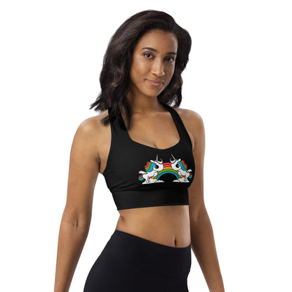 Sports Bra (recycled) - UNIQUE (just unicorns) black - SHALMIAK