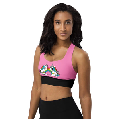 Sports Bra (recycled) - UNIQUE (just unicorns) pink - SHALMIAK