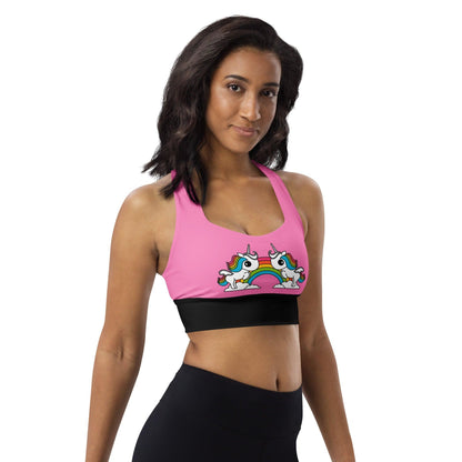 Sports Bra (recycled) - UNIQUE (just unicorns) pink - SHALMIAK