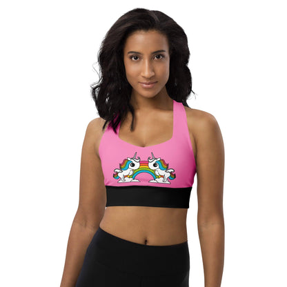 Sports Bra (recycled) - UNIQUE (just unicorns) pink - SHALMIAK